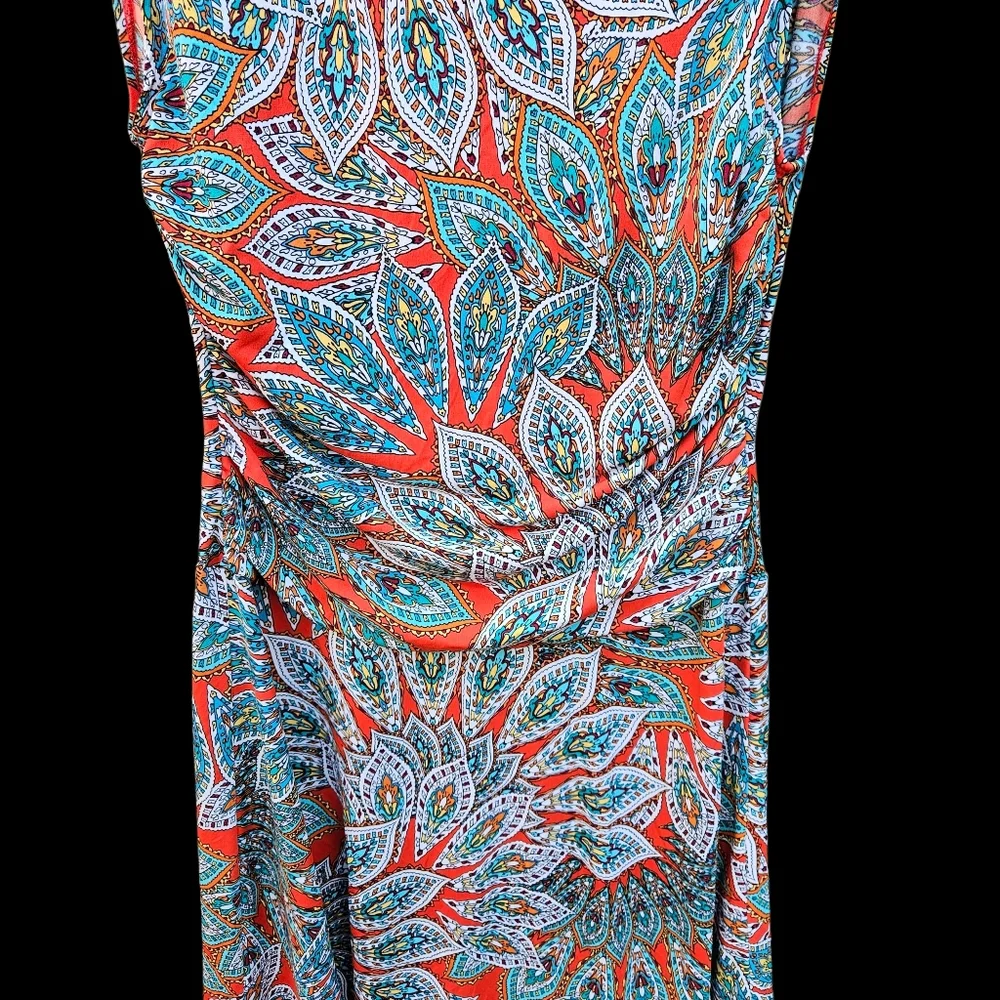 Enfocus Studio Patterned Mini Dress Women Size 14 - Picture 7 of 16